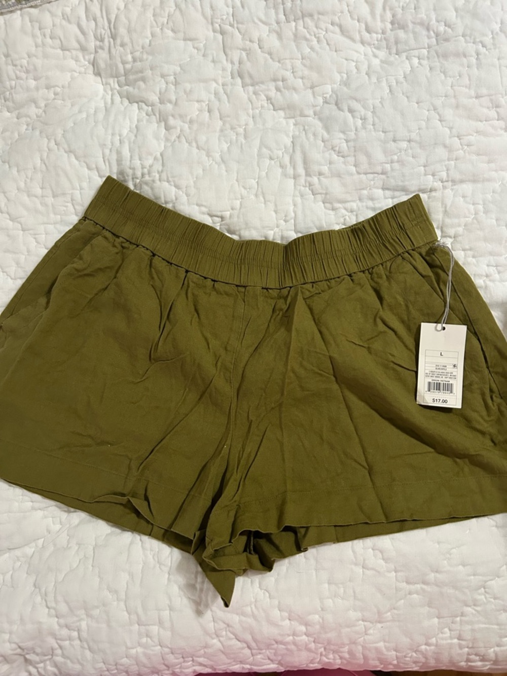 Target Olive Green High-Waist Relaxed Shorts